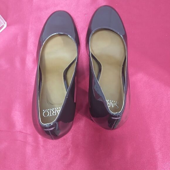 Franco Sarto Aziza Women's SZ 10.5M Slip On Patent Pumps Dressy Round Toe - Picture 7 of 11